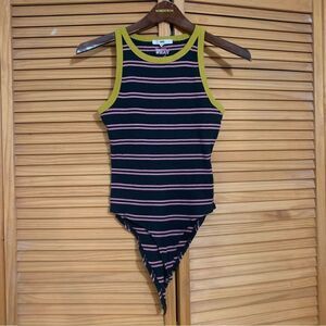 Vans Striped Bodysuit Size Small